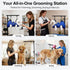 Aetherika 28"-41" Hammock, Foldable Dog Grooming Table Arm Adjustable Clamp Arm with No-Sit Holder for Small Dogs