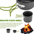 SS SUNSBELL Camping Cooking Set, Non-Stick Pot and Pan Set for 1-2 People Outdoor Cooking