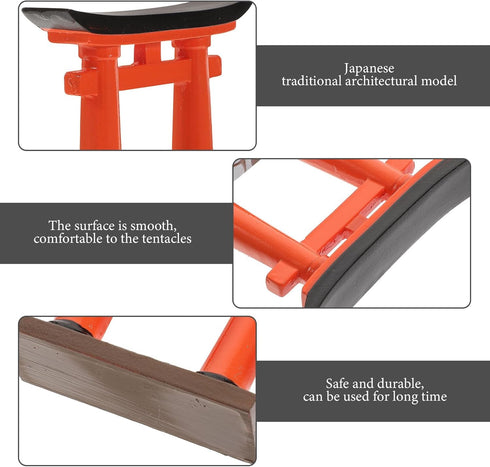 IMIKEYA Japanese Torii Gate Decoration for Fish Tank, Mini Torii Model for Aquarium Landscape and Fairy Gardens
