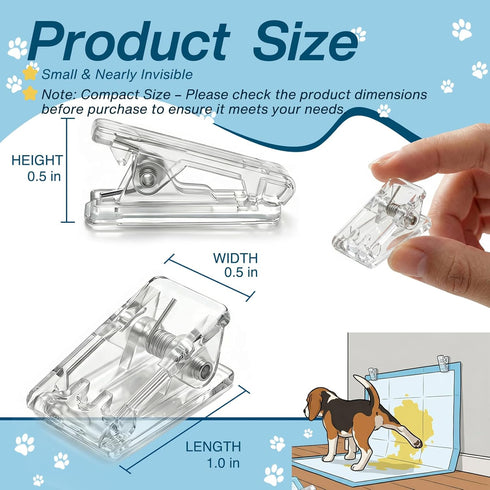 Ysoritha 15 (Clear-15 Puppy Potty Pad Wall Holder Clips, Pcs Dog Pee Pad Wall Holder Prevents Male Dog Leg-Lifting