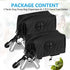 Dog Waste Bag Dispenser, Soft Fabric Zipper Holder for Doggie Waste Bags, 2PCS Black Pouch for Leash Accessory