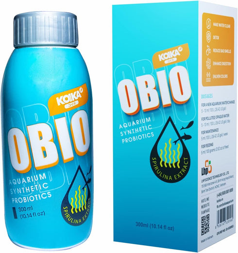 KOIKA OBIO Aquarium Water Treatment, 300ml Liquid for Fish & Shrimp Growth and Immune System Improvement