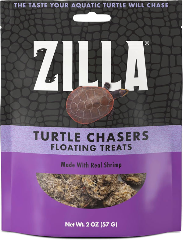 Zilla Turtle Chasers Floating Treats Made with Real Shrimp, Resealable Bag