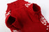 Red Christmas Dog Sweater, Reindeer Holiday Festive Xmas Sweater for Large Dogs, Back 20" Girth 22-26" (XL)