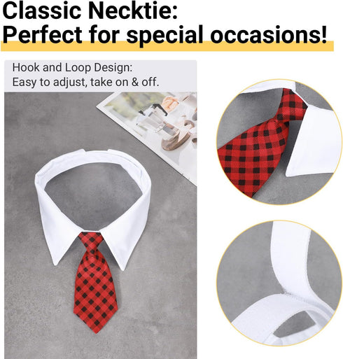 Segarty Dog Neck Tie Large | 6 Pack Adjustable Pet Ties Collars for Medium Large Dogs | Formal Wedding Costume Set