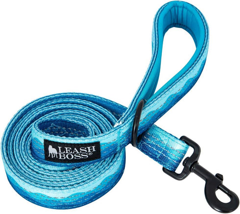 Leashboss 6ft Dog Leash - Ultra Comfort Double-Thick Soft Padded Handle, Reflective for Large Medium Dogs, Heavy Duty