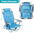 Kcelarec Backpack 5 1-Low Folding Beach Chair with Positions, Carry Handle, Storage Pouch, Cup Holder,Outdoor Reclining