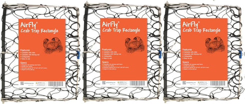 AirFly Castable Crab Trap, Foldable Crabjaw Net with Bait Clip, Crab Snare/Pots/Traps