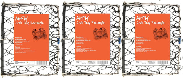 AirFly Castable Crab Trap, Foldable Crabjaw Net with Bait Clip, Crab Snare/Pots/Traps