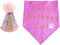 PET SHOW Pink Dogs 1st Birthday Hats and Bandanas Set, 1-Year-Old Photo Props, Party Costume Grooming Accessories