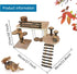 VolksRose Set Chinchilla Wooden Hamster Playground Platform, Hamster Climbing Toy, Natural Living Climb System, Small