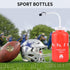 SHOKE 1 Liter Squeeze Sports Water Bottle with Long Straw, BPA Free, Leak Proof for Football, Hockey, Gym
