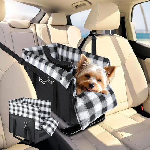 CHZUOBER Center Console Dog Car Seat, Detachable and Washable Inner Lining Dog Car