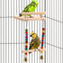 CZWESTC Natural Wood Bird Perch Swing - Cage Platform for Budgies, Cockatiels, Parakeets