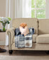 Brilliant Sunshine Blue Patchwork Pet Sofa Bed, Quilted Washable Couch Protector with Removable Bolster Cushions,