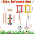 VioraWhite 7 2 4 Pack Pcs Chicken Toys, Hanging Chicken Wind Chime, Pcs Coop Mirror Toys with Bells Beak Grinding