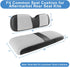 MOSNAI Golf Cart Rear Seat Covers for EZGO, Club Car, Yamaha, Breathable Polyester Mesh and Leather