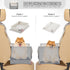 25lbs PETSFIT Dog Booster Car Seat, Waterproof PU Leather Dog Car Seats for Small Dogs with Patent Safe Buckles