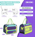 Pet Travel Carrier - TSA Airline Approved Under Seat Cat Carrier with Flea Comb, De-Shedder & Feeding Bowl, Purple
