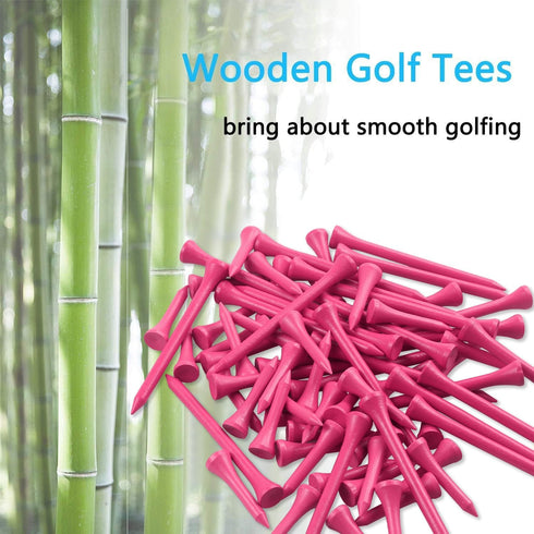 Wooden Golf Tees, 3-1/4 inch 100 Count & 1-1/2 inch 20 Count Golf Wood Tees