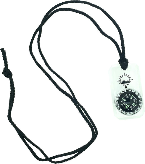 Sun Company MiniComp II - Mini Orienteering Compass with Rotating Bezel, Easy-to-Read Zipper Pull