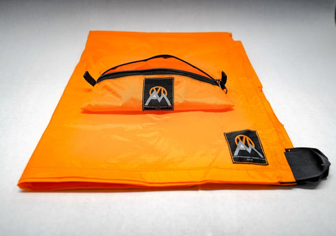 Multicloth 2.0 Water Resistant Ultralight Backpacking Camping Tarp | 1.9oz Orange | 56 x 72 inches