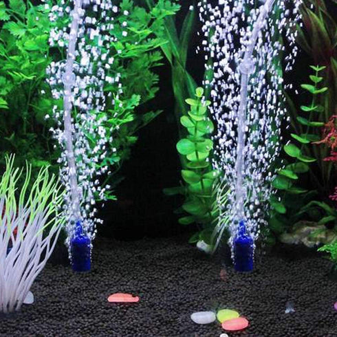 20PCS Blue Sandstone Cylinder Shape Aquarium Aeration Bubble Stone Set for Fish Oxygen Pump