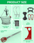 DHOEM 2Pack 24" 20" Double Ring Crab Trap with Bait Clip & Crab Gauge, Top, Bottom, Crabs Snare Fishing Net with Tarred
