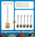 12 Pack ETENWOLF Brass Ball Pump Needles, No Break Heavy Duty Air Pump Needles for Balls with Storage Case, Compatible