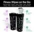 75 Wipex Yoga Mat Cleaner & Fitness Wipes - Natural Lavender & Vinegar Gym Equipment Cleaner - Gym Wipes to Clean Yoga