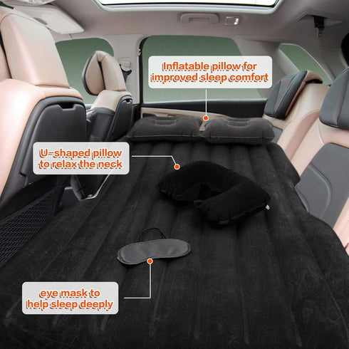 12 52 31.8 Set Tallew Pcs Car Air Mattress Back Seat Inflatable Bed, x in Thickened PVC Flocking Leak Resistant Air Bed