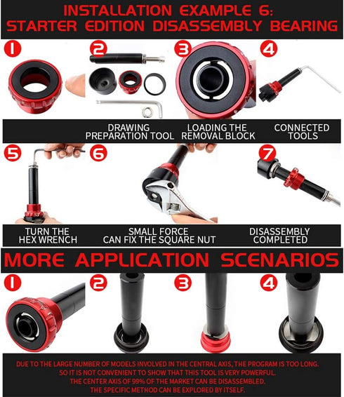LIXADA Bicycle Bottom Bracket Tool Kit for Install and Removal, Remover for BB86/BB30/BB91/BB92/PF30