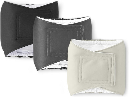Amazon Basics Reuseable Dog Diapers Male, Washable Highly Absorbent, XS Size, 3-Pack,