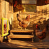 10.6 10 Inch (1pcs, Sadnyy Chicken Mirror Toys Extra Large x Big Hanging Swing Mirror with Bell Wooden Pecking Toy