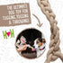 HuggleHounds Natural Rope Knottie - Leather Dog Toy for Aggressive Chewers, Stuey Sock Monkey