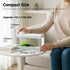 1.3 Gal Glass Desktop Fish Tank Kit with Bluetooth App Control - Automatic Feeder, RGB Lighting, Temperature Monitor