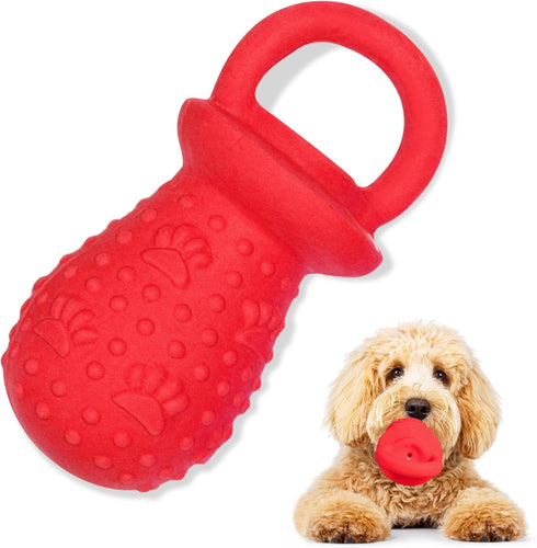 Latex Chew Dog Toys, Novelty Squeaky Pacifier Dog Toys, 5.2" Durable Pacifier