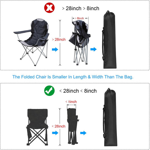 28x8 Inch 2 Pack PATIKIL Camp Chair Replacement Bag, Nylon Folding Camping Chair Carry Bag Tripod Case Bag with Handle
