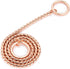 Mogoko Stainless Steel Dog Choke Chain Collar, Puppy Metal Snake Chain Slip Collar for Training Walking (Rose Gold)