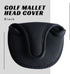 Pacific Golf Clubs Black Golf Putter Headcover, Standard Size Neoprene Club Cover for Mallet Putters