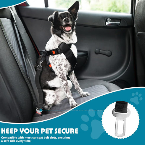 TYTDOUTER 2 Pack Adjustable Dog Seat Belt for Car, Pet Safety Belts for Vehicles, Heavy-Duty Nylon Puppy Harness