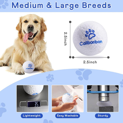 Durable Dog Chew Balls - Indestructible Tennis Balls for Aggressive Chewers - Interactive Bouncy Fetch Toys (2 Balls)