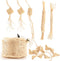 Quatendril Cat Chew Toy-Natural Loofah Raffia Catnip Toys-7pcs Handmade Gum Massage Teether w/
