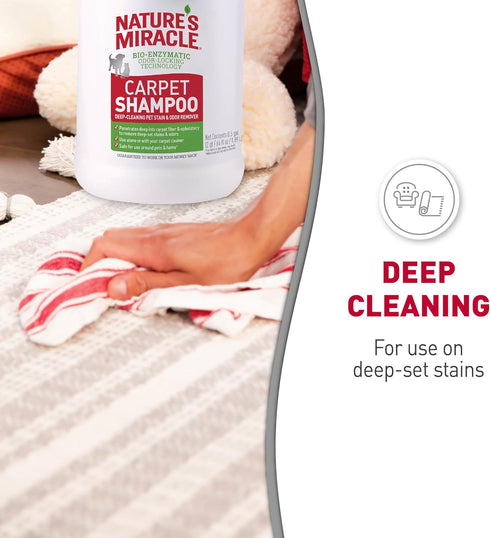 64 Natures Miracle Carpet Shampoo, Deep-Cleaning Pet Stain And Odor Remover, Ounces
