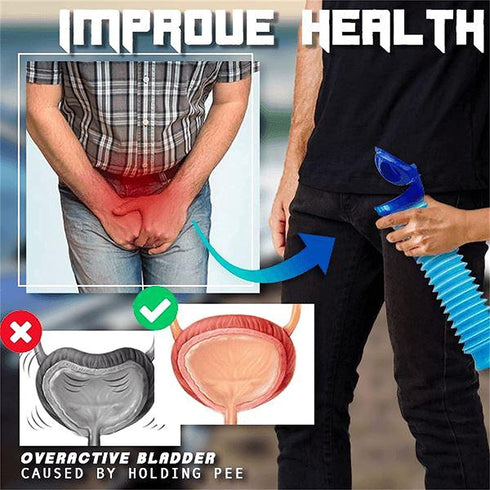 EveryoneFdly (1PC) Men?s Pocket Toilet, Emergency Urinal Outdoor, Shrinkable Portable Urinal, Unisex Portable Mobile