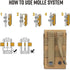 Upgrade 1000D Laser Cut Molle Phone Pouch, Heavy Duty Waterproof Tactical Cell Phone Holder for 4.7"-6.7" Phones