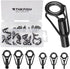 THKFISH Rod Tip Repair Kit, Fishing Stainless Steel Ceramic Ring Guide Replacement, 30pcs Big Style, 6 Sizes