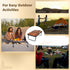 CNDRIA Small Camping Table, Compact Walnut Wood Folding Side Low Table for Camp, Portable Lightweight Foldable Design
