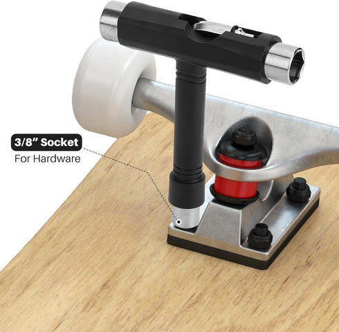 Skate Wrench Tools, Multifunctional All-in-One Skateboard Wrench, 2-in-1 Portable T-Type and L-Type Screwdriver
