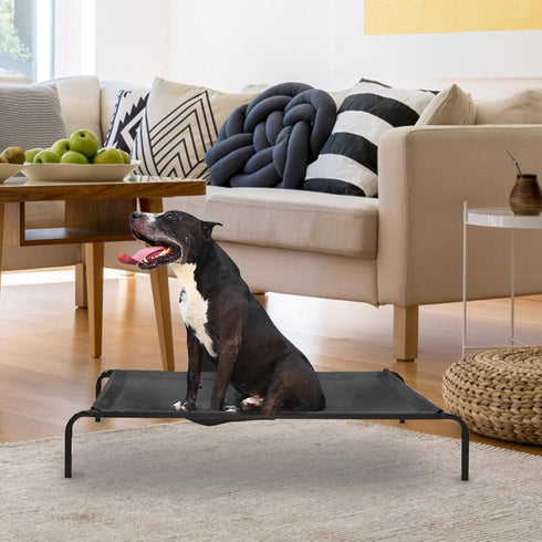 Pet Bed Mesh Elevated Dog Bed, Breathable Indoor Pet Hammock, Detachable Dog Bed for Puppy Sleeping